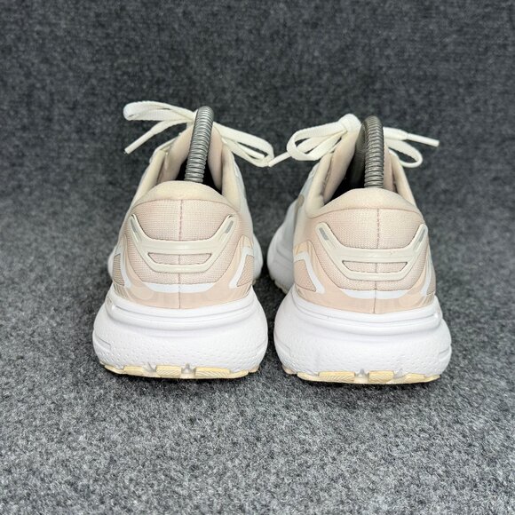Brooks Ghost 15 Running Shoe Womens Size 8.5 White Tan Athletic Training Sneaker - Picture 6 of 12